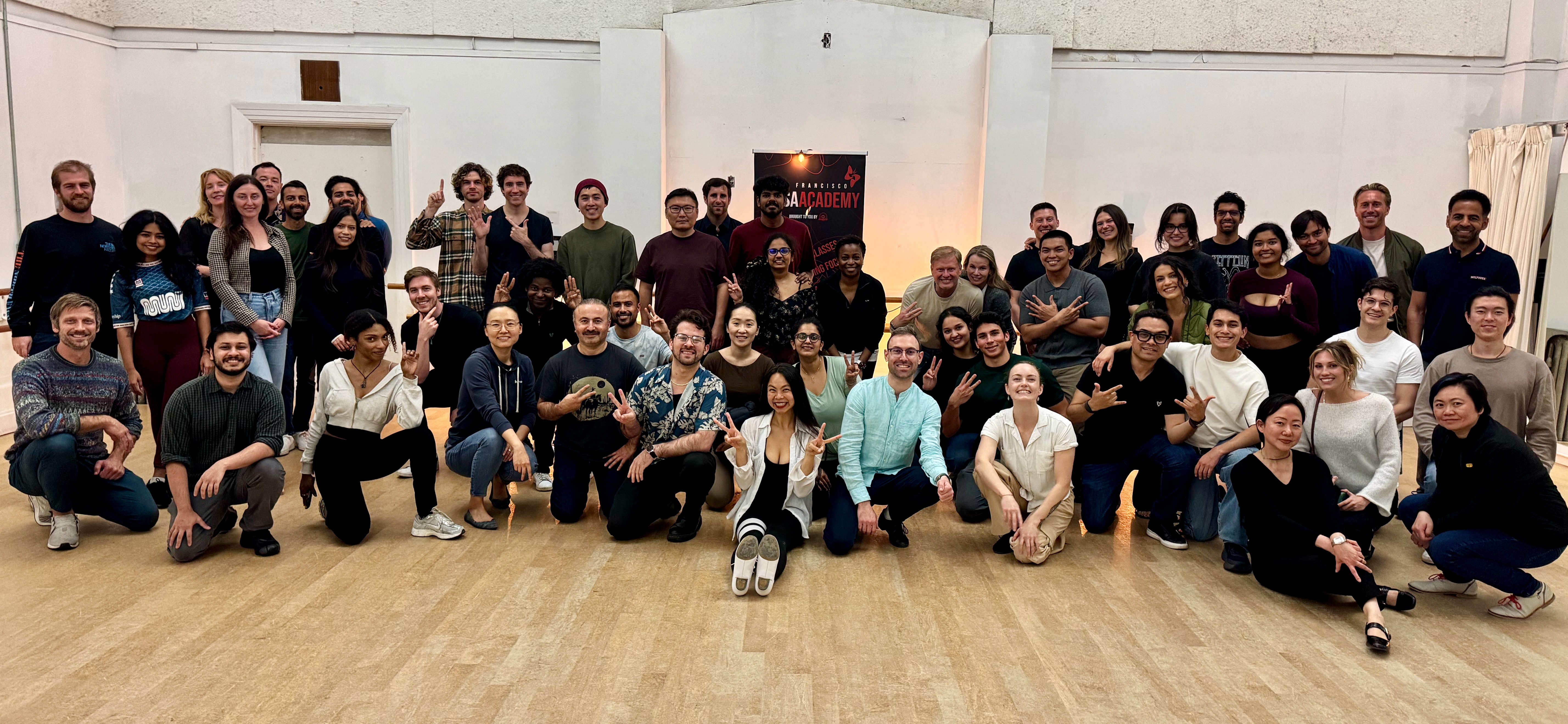 SF Salsa Academy students and instructors in the studio